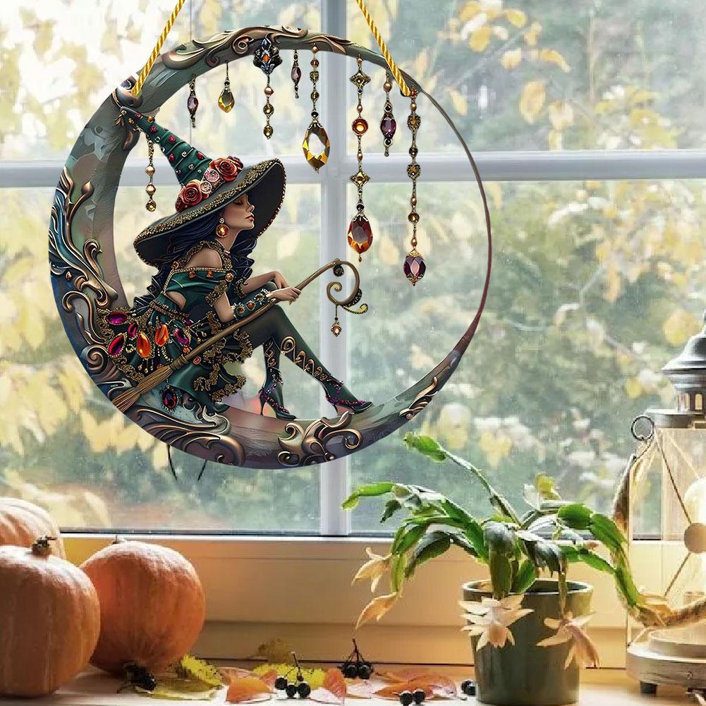 Подвеска из кристалла «Лунная ведьма», 20,32 см x 20,32 см, акриловое украшение для дома, подвесное украшение «Солнце», Festi G4H5