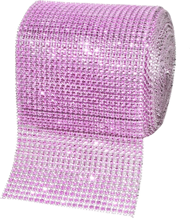 Tasiemka Wstążka Z Cyrkoniami Różowa 12Cm/9M
