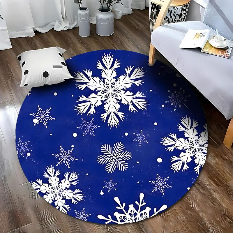 Free shipping! Winter Themed Snowflake Carpet for Cozy Spaces round carpet for home sofa bedroom, gift