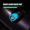 uwhxm4 Car Tire Valve Cap Luminous Valve Core Cover For Skoda Kamiq MK3 Roomster Rapid Kodiaq Karoq Fabia Enyaq