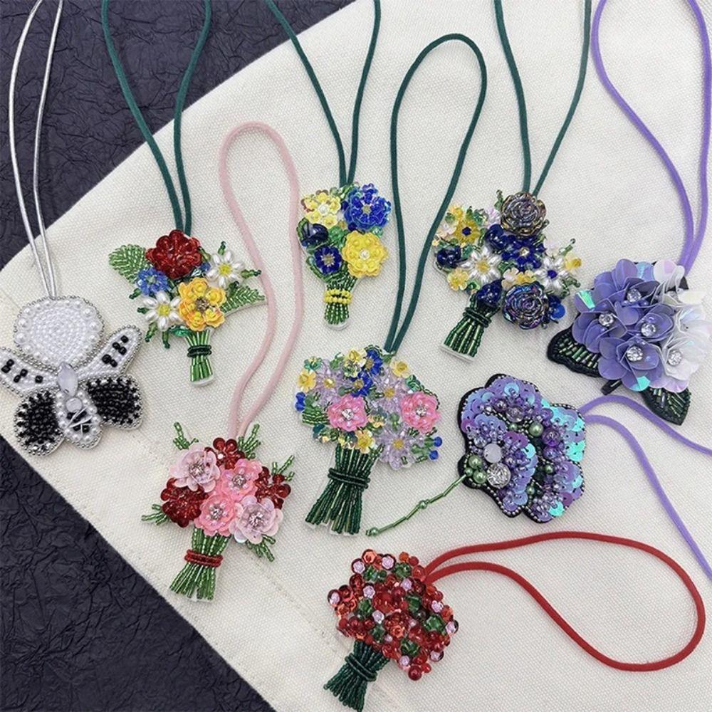 DIY Bouquet Pendant Potted Green Plants Bag Chain Charms Bag Accessories Car Accessory