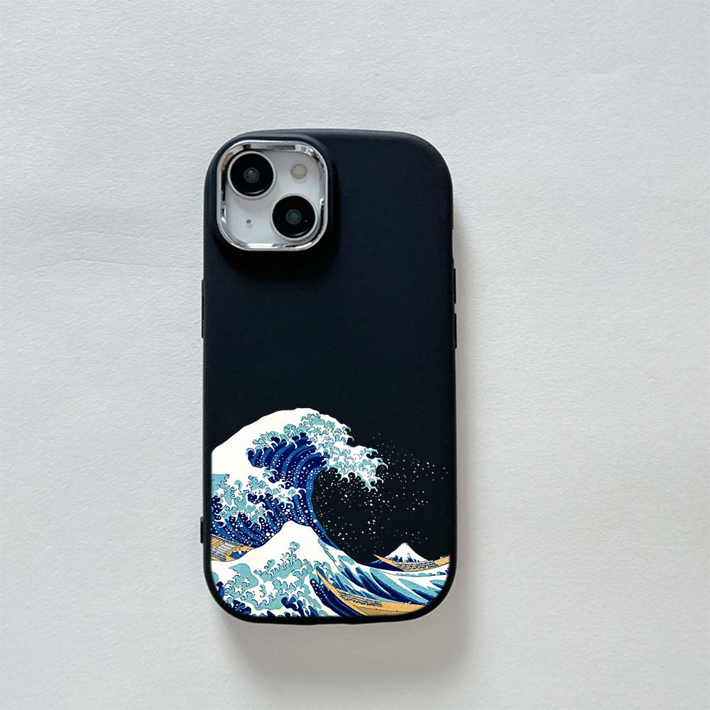 Мягкая задняя крышка N66 Wave для iPhone 13 14 15 Pro Max Samsung A54 A22 Xiaomi Poco X5 Redmi Huawei Realme, защитная рамка для камеры, чехол