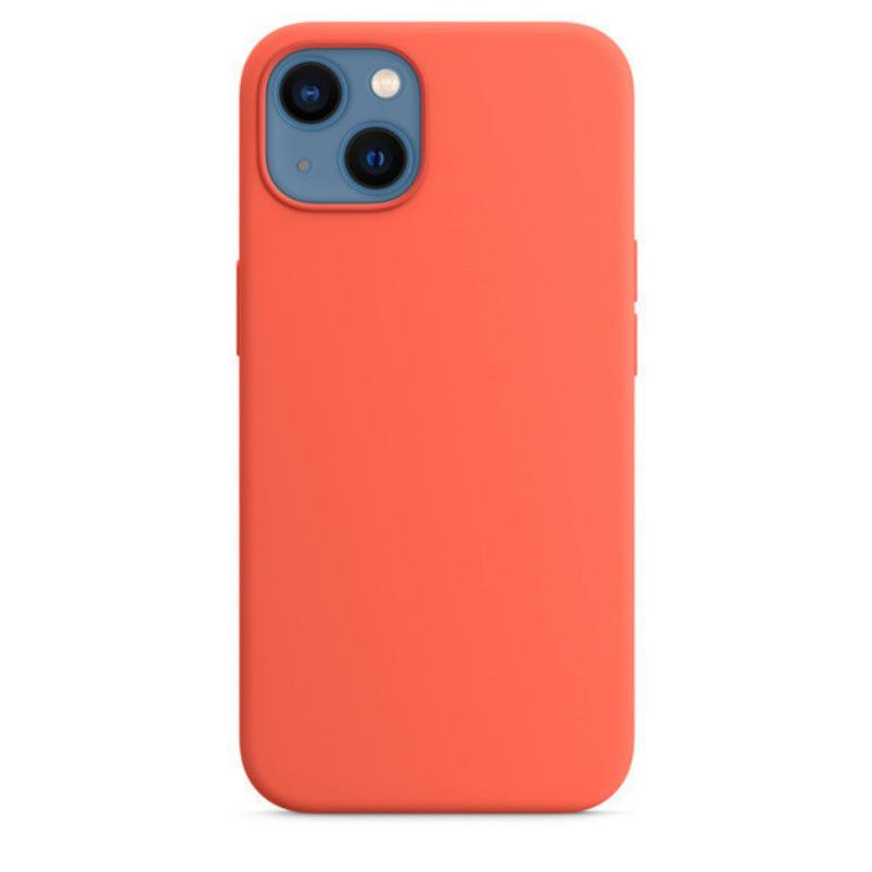 Магнитный чехол из жидкого силикона для iPhone 15 Pro Max и 14 Pro с выдвижным окном.