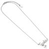Barbie Sterling Silver Necklace with Name Logo & Silhouette Charm