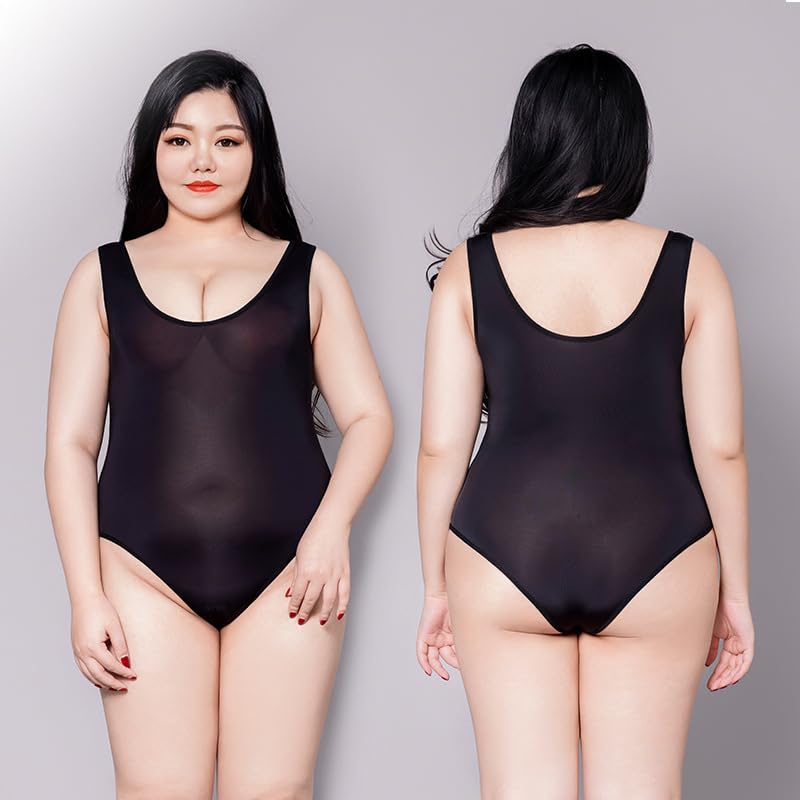 Plus Size Large Size School Swimsuit Sexy Cosplay L XL [AQURAD] (Black)