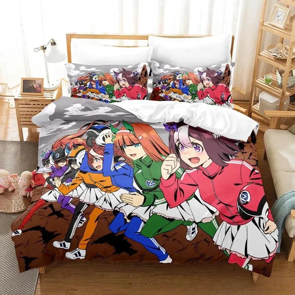 Kawaii Pretty Derby Постельное белье Single Twin Full Queen King Size Кровать для взрослых и детей Спальня Пододеяльники 3D Печать Аниме Кровать