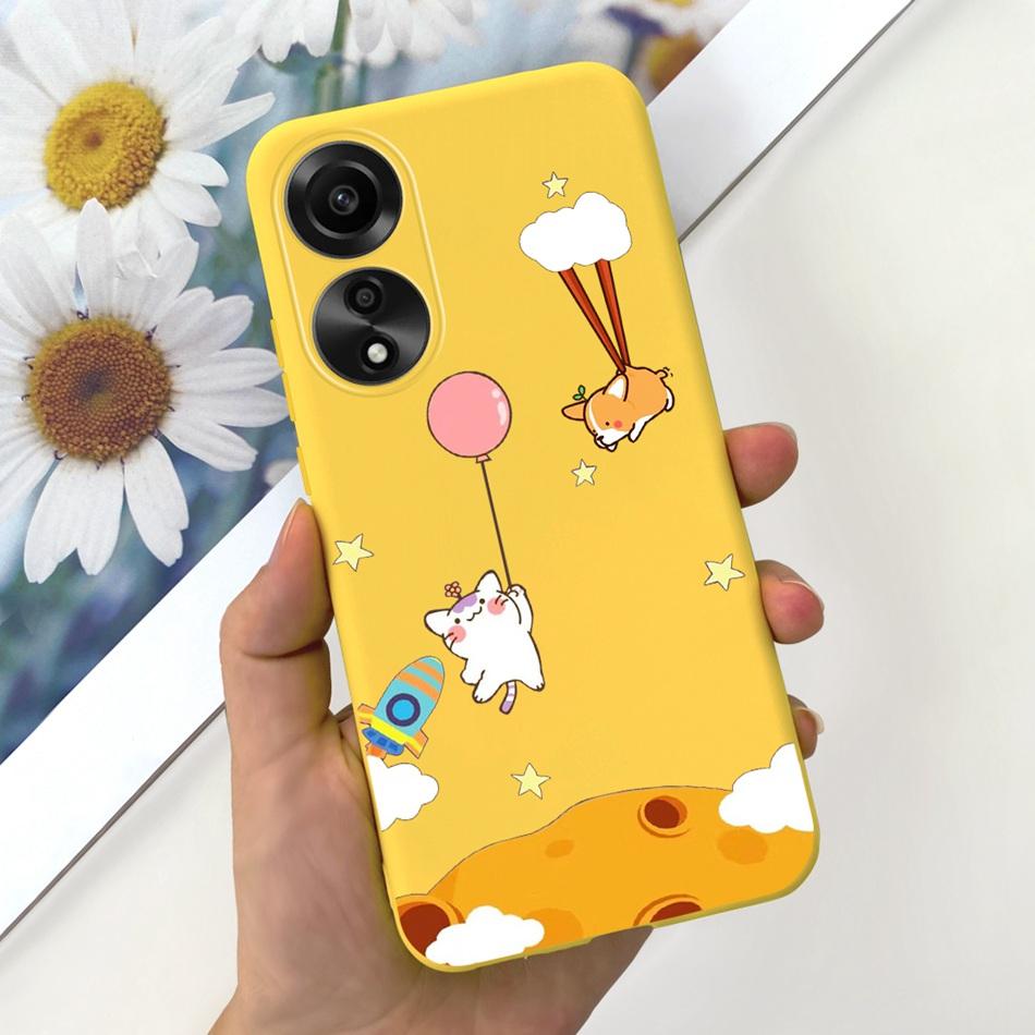 For OPPO A78 Case Oppo A78 4G CPH2565 Cute Fashion Candy Color Soft Silicone TPU Phone Back Cover For OppoA78 A 78 4G 2023
