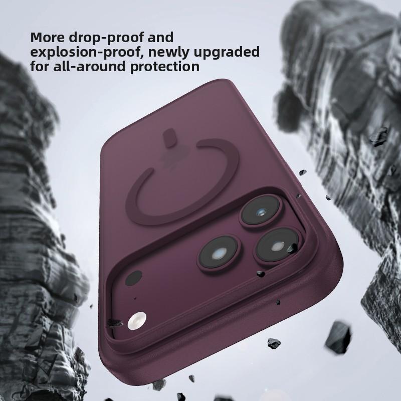 For iPhone 18 Pro Max 17 Pro Luxury Matte Translucent Shockproof Magnetic Case For Magsafe Shockproof Wireless Charge Cover
