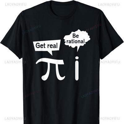Модная футболка с принтом Pi Day, иррациональная, будьте реальными, будьте рациональными, смешная футболка для учителя математики, хлопковая футболка, готическая футболка, гранж одежда, топы, мужская одежда