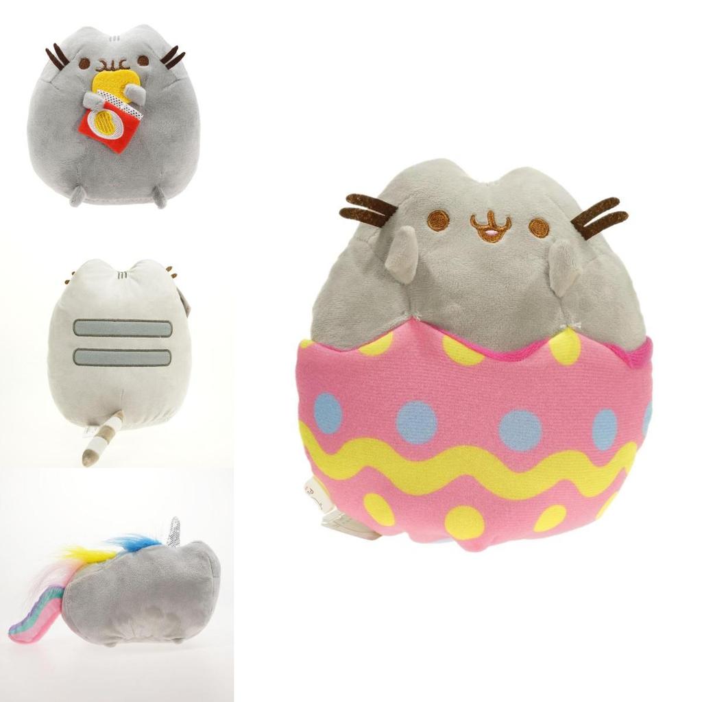 Милая короткошерстная плюшевая игрушка-кошка в стиле мороженого, печенья, пончика, суши или картофельных чипсов