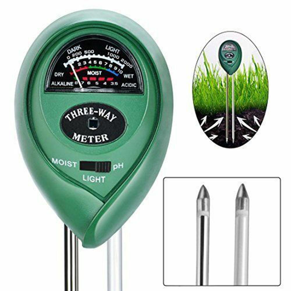 Plants Flowers Moisture Sunlight Testing pH Test Meter 3in1 Soil Tester Acidity Sunlight Monitor