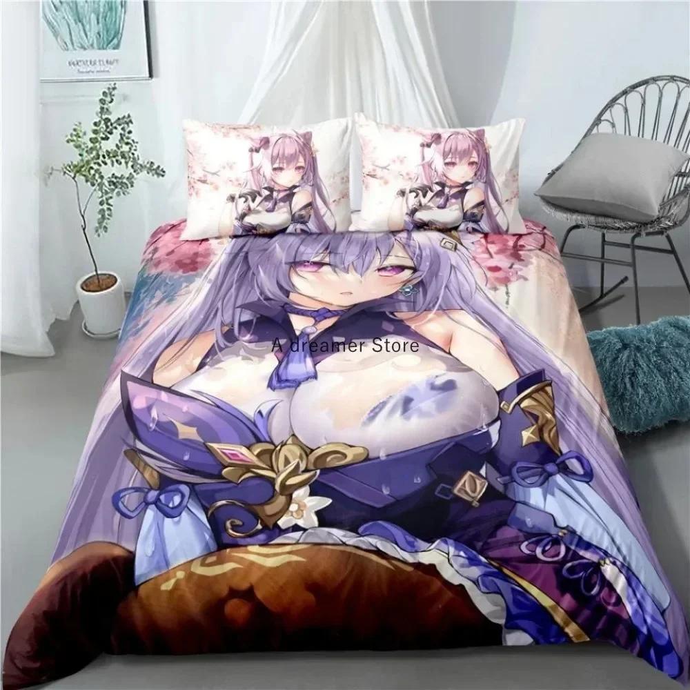 Touhou Project Ремилия Алая Дьяволица Комплект Постельного Белья 3D Печать Подходит для Спальни Мягкий Пододеяльник с Наволочками Домашний Текстиль