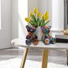 Desk Statue Resin Sitting Bear Sculpture Trendy Miniature Doll Home Decoration For Garden Holiday Furnishing Dorm Cabinet