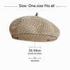 Solid Color Hollow Beret Hollow Knitted Pumpkin Hat Casual Painter Hat  Women