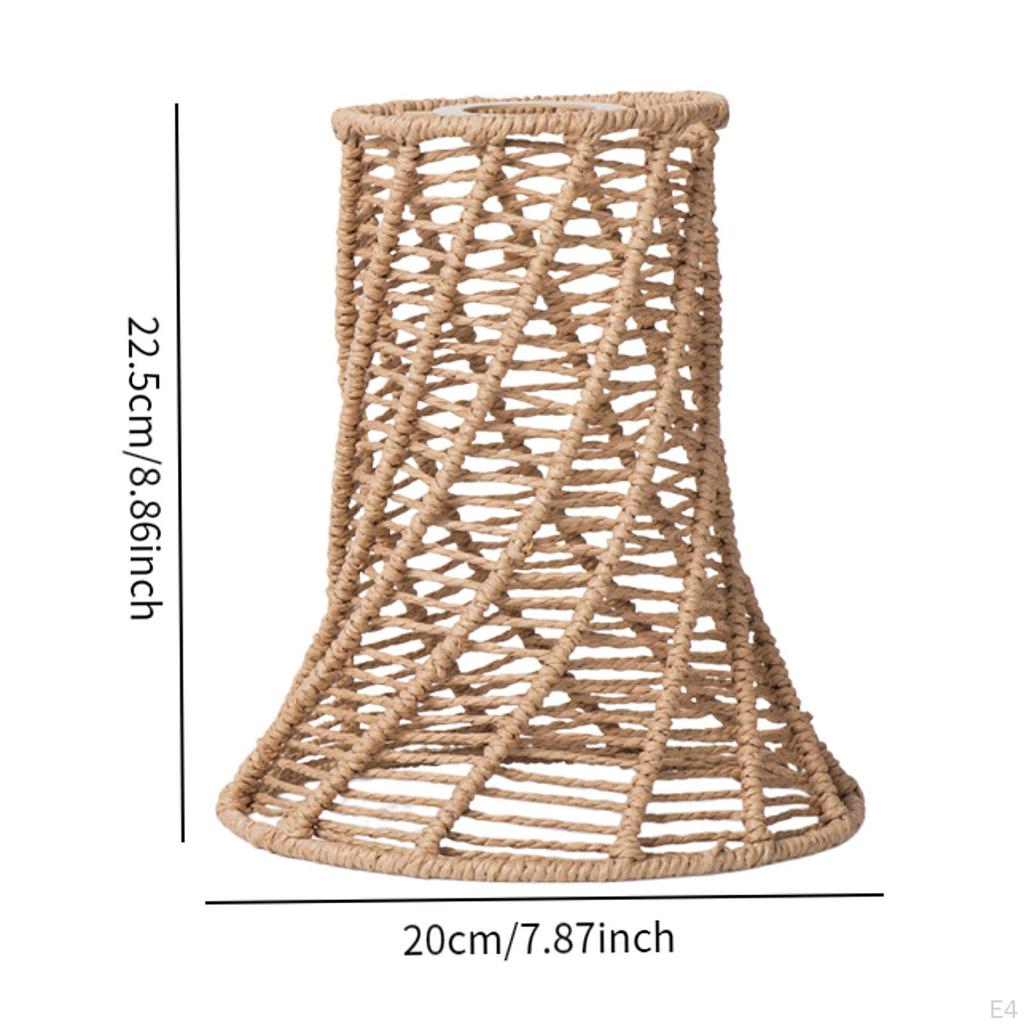 Абажур из бумажной веревки в стиле бохо, плетеный вручную, для подвесного светильника в гостиную