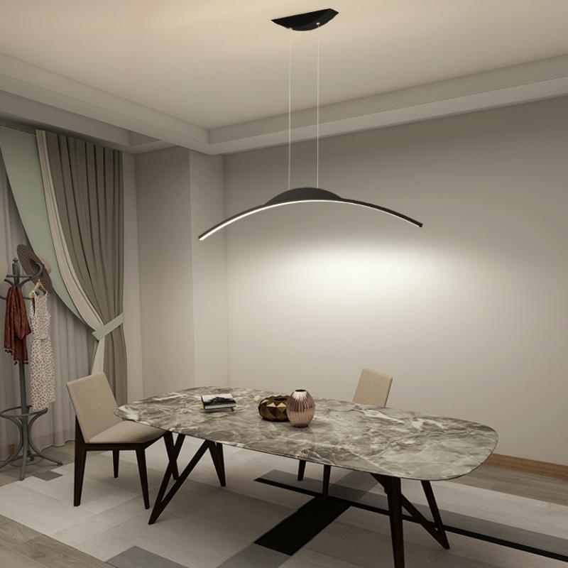 Светодиодная люстра для столовой, острова, современный скандинавский ресторан, простое длинное освещение, подвесные светильники для офиса, бара, кофе, художественные лампы