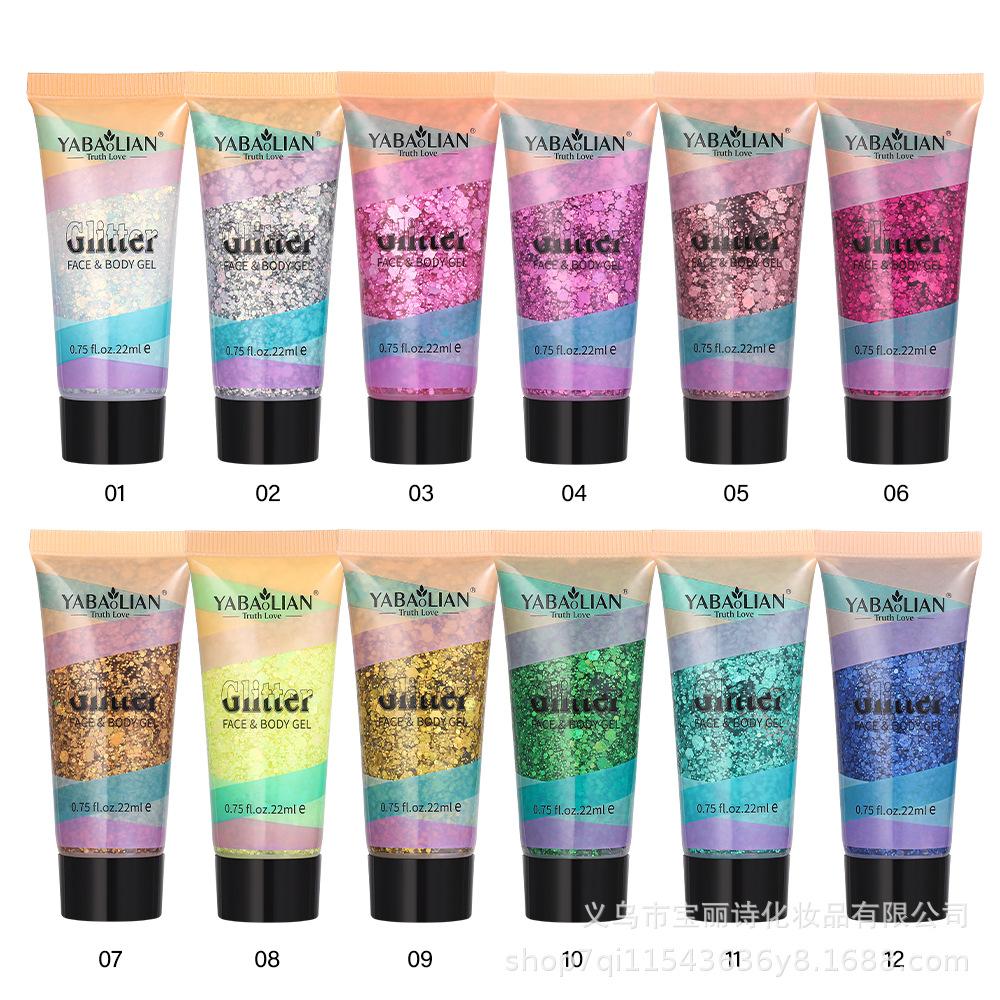 Красота Блеск Тени для век Блестки Гель Чешуя русалки Лицо Тело Лосьон Выступление Сцена Ночной клуб Макияж