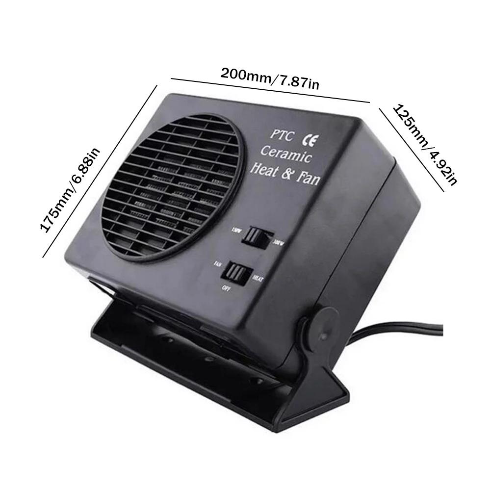 300W 12V Portable Car Heater Electric Cooling Heating Fan Auto Windshield Defogging Demister Defroster Portable Electric Dryer