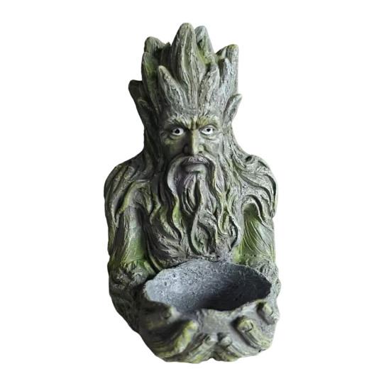 Лицо дерева кормушка для птиц скульптура Старик на дереве держатель для семян птиц погодоустойчивая уличная кормушка для птиц для сада патио двора украшение