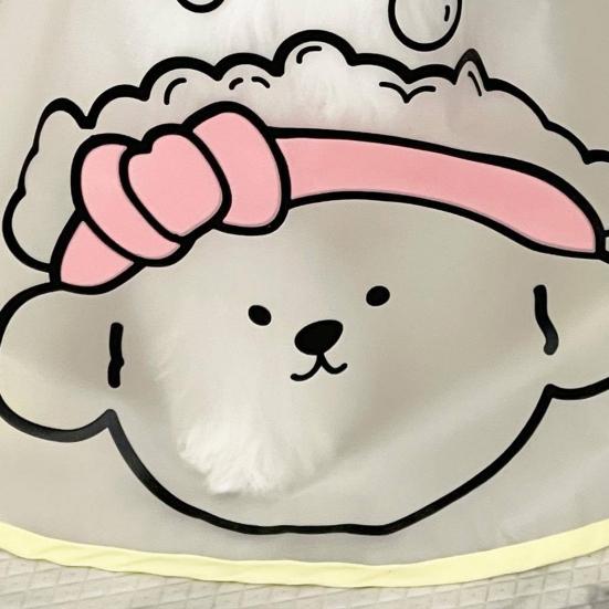 Плащ для питомца с рисунком из мультфильма Водонепроницаемая матовая поверхность Одежда для стрижки собак Куртка для лица