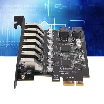 Карта расширения PCI Express Стабильное питание Легкий доступ 7 портов Карта расширения PCIE Легкий Высокая скорость для HDD