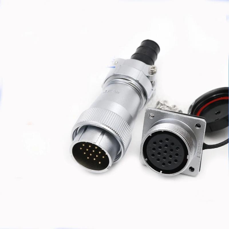 WEIPU WF32 TI/Z M32 Waterproof Electrical Wire to Board Automotive Connector Adapter 4 6 8 10 11 13 19 Pin Soldering Screw Lock