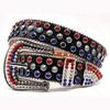 Pin Buckle Rhinestone Belt Women, Fashion Edge Bead Decorative Belt, Punk Jeans Belt