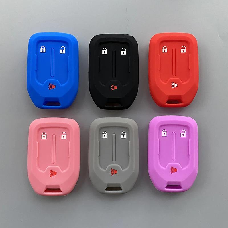 Силиконовый чехол для автомобильного ключа, брелок для Chevrolet Suburban Silverado GMC Terrain Yukon Tahoe Sierra Smart Auto Accessories Key Ring