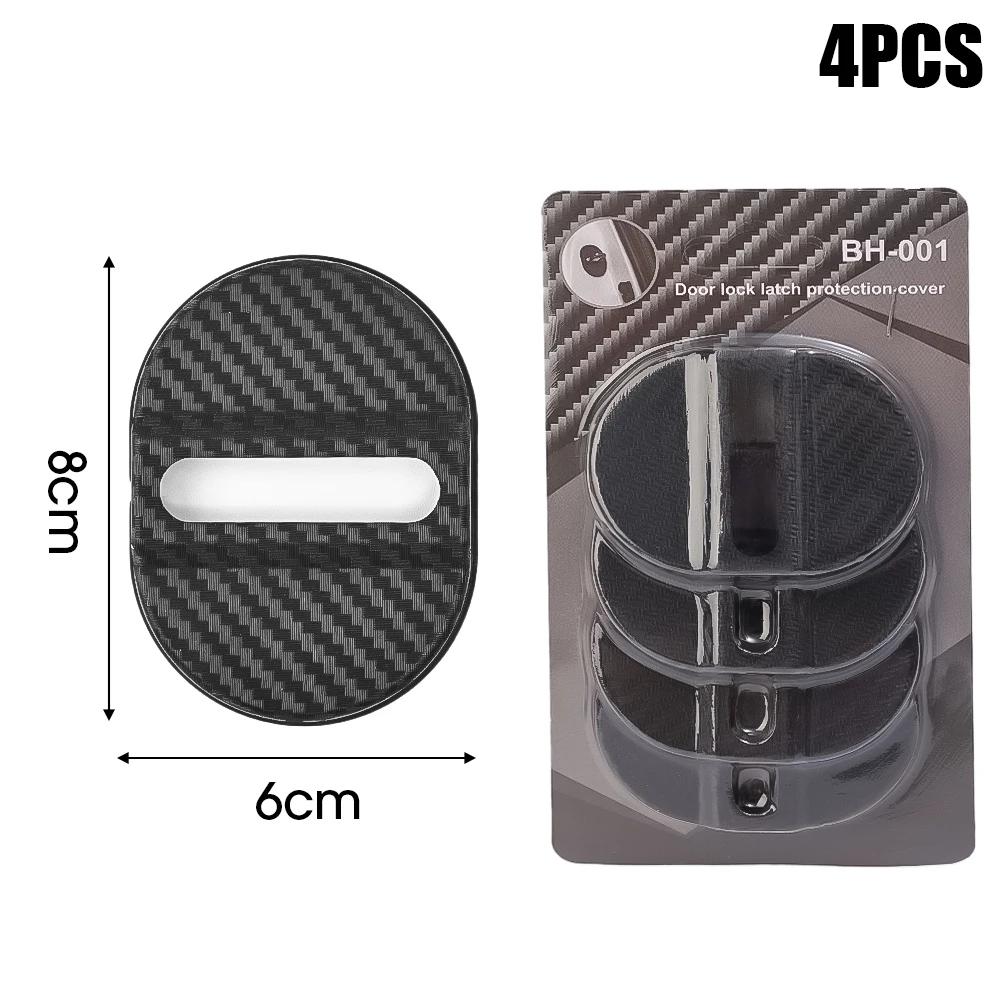 Защитная крышка замка двери автомобиля Пряжка замка двери автомобиля Украшение из углеродного волокна Амортизирующая защитная накладка Аксессуары для амортизатора