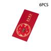 Зодиак 6 шт. Китайский Новый год Тигра CNY Анг Пао Золотой Ангпао Красный конверт Пакет для денег