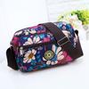Middle Aged and Elderly Crossbody Bag Single Shoulder Bag Small Flower Cloth Bag Middle-aged Women's Bag Casual Nylon Canvas Bag