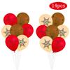Western Cowboy Themed Birthday Party Decoration Birthday Banner Spiral Pendant Balloon Cake Plug