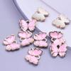 Pink Love Girl Accessories Enamel Bulk Charms For Jewelry Making Supplies Moon/Flower/Butterfly Pendants Charm DIY Earring Craft