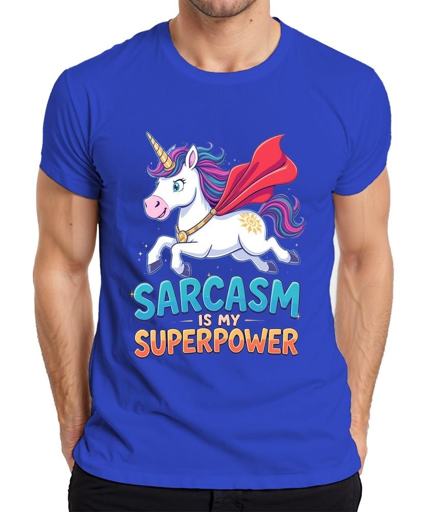 Sarcasm Is My Superpower Unicorn Funny Gift Kids Unisex Superhero Unisexs Tshirt