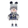 Christmas Snowman Doll Plush Toy Stuffed Snowman Figurine Xmas Ornaments for Home Decorations Tabletop Centerpieces Fireplace Party