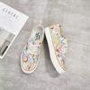 Модная обувь каваи для женщин, холщовая женская обувь, плоская, милая, на шнуровке, тренды 2024, для ходьбы, дизайнерская, осенняя, роскошная, вулканизированная, для весны А