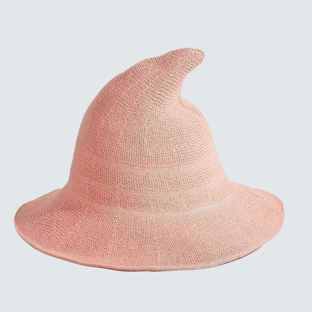 Halloween Wizard Hat Cotton Yarn Knitted Witch Hat Adult Children's Pointed Wizard Hat