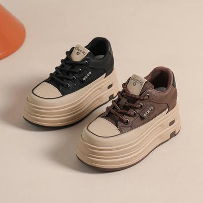 Женская термоформованная обувь, кроссовки на плоской подошве и низком каблуке, обувь для скейтбординга, модные туфли на высоком каблуке, повседневная летняя обувь