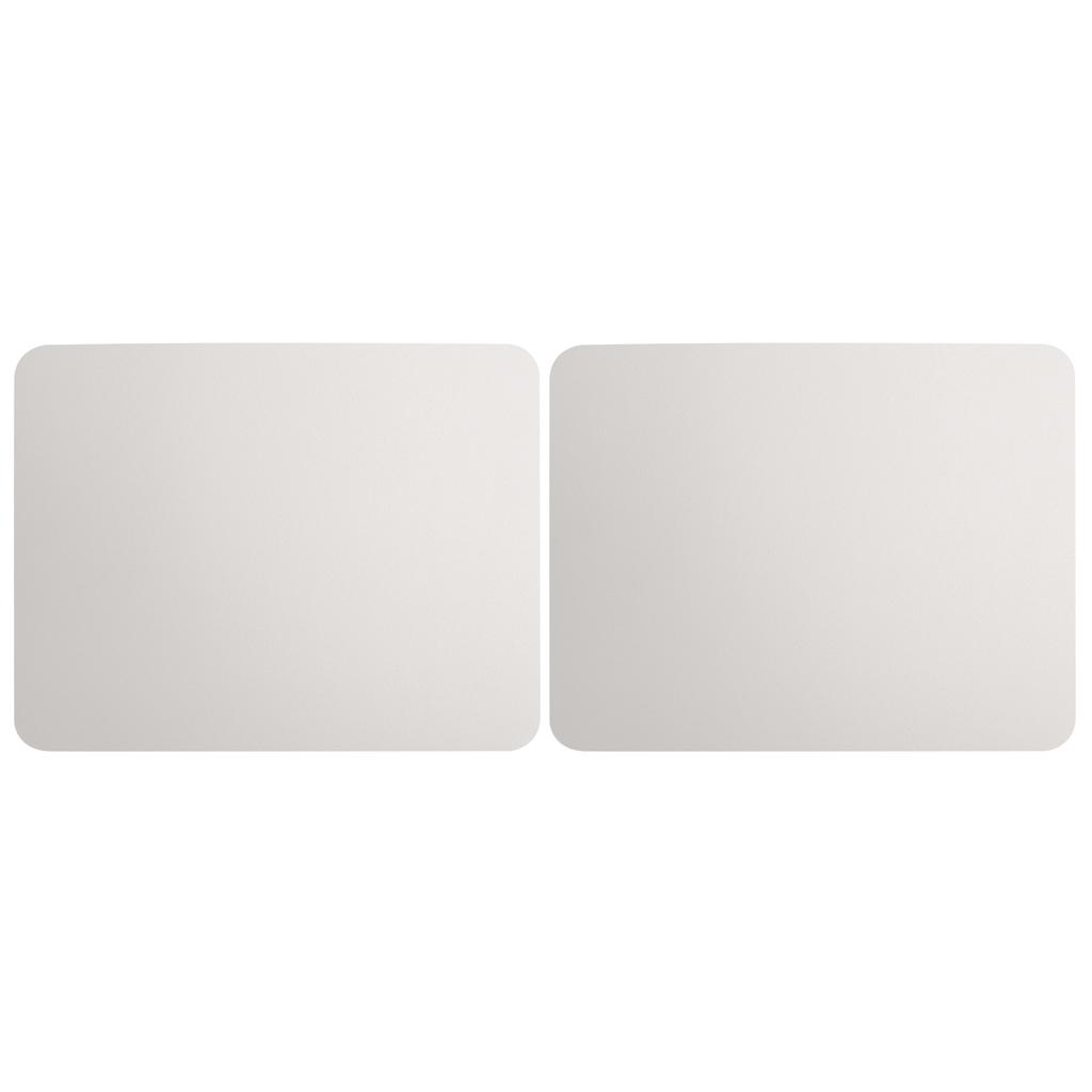 2 шт. Коврик для мыши двусторонний из ПВХ кожи водонепроницаемый настольный коврик для офиса дома протектор для мышей 27x21 см(сливочный