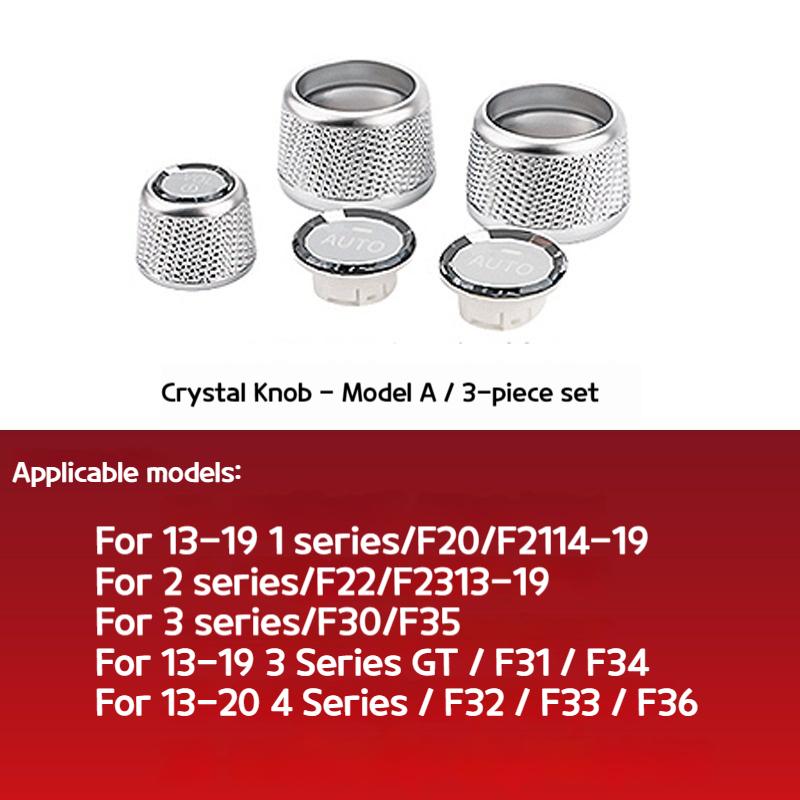 Для BMW 1 2 3 4 5 6 7 Серии X3 X4 X5 X6 F10 F12 F20 F21 F22 F30 F01 Хрустальная ручка кондиционера кнопка громкости декоративная наклейка
