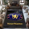 Chelsea Customize Text Floor Rug Office Rug Design for Study room Game Room Entryway Foyer Antislip Carpet Office home decor Wedding Party Gift