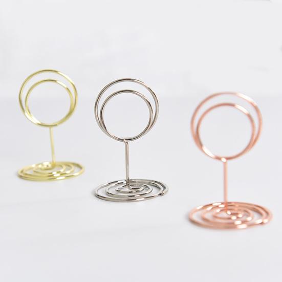 30Pcs/Set Metal Card Holder Desktop Standing Multifunctional Mini Photo Picture Menu Memo Table Number Display Clip Organizer Stand