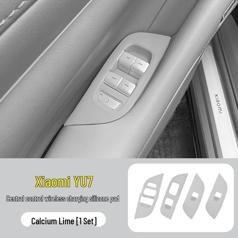Silicone Mat for Xiaomi YU7: Central Control, Door Panel, Window Lift Handle Protection Pad, Interior Decoration.