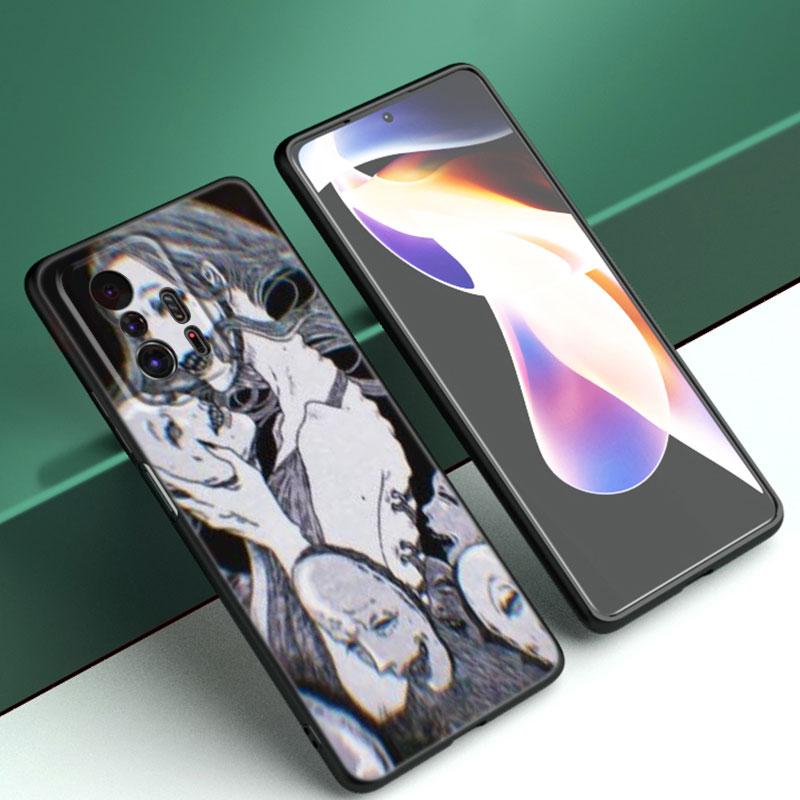 Junji Ito Terror Horror Anime Phone Case For Xiaomi Mi A2 8 9 SE Note 10 10T 11 12 Lite 9T 11T 12S 12T Pro A3 6X 12X Black Cover