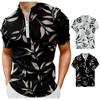 Hawaiian Style Short Sleeve Zipper Fashion T-Shirt Men'S Cardigan Summer