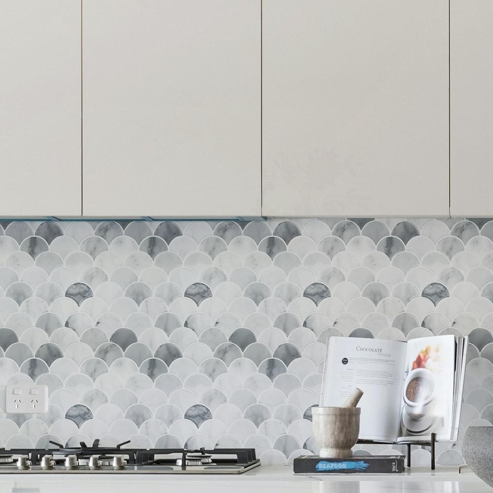 Self Adhesive Wall Stickers Waterproof Kitchen Backsplash New Imitation Wall Tiles  For Home Decor