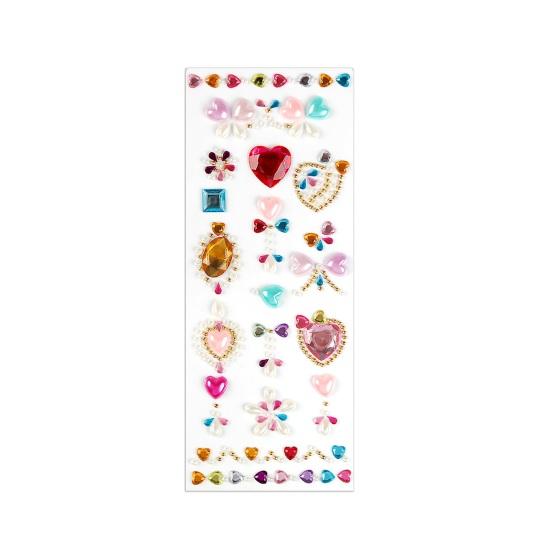 Acrylic Gem Face Stickers for Kids Colorful Rhinestone Self-Adhesive Gems for Girls Stage Performance