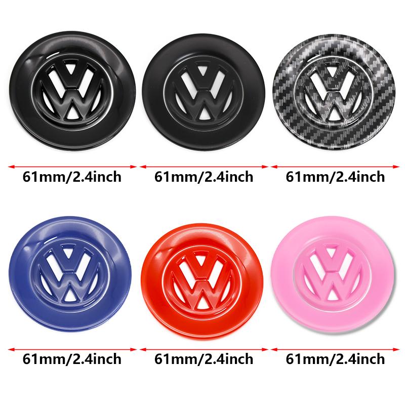 ABS Carbon Fiber Pattern Car Logo Steering Wheel Decoration Sticker Accessories For VW R Gti Line Passat Golf 5 6 Polo Scirocco zw0