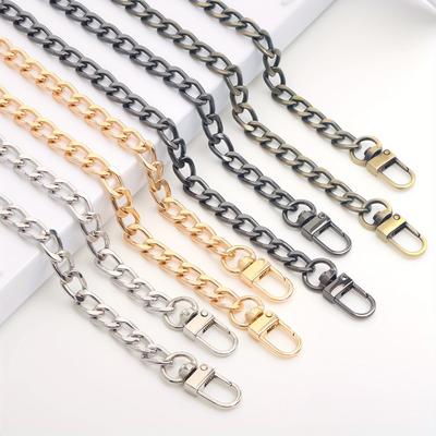 Металлическая цепочка для сумки на плечо, цепочка для сумки кроссбоди на замену, плоская цепочка для сумки DIY