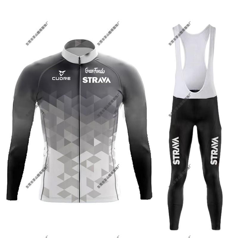 Long Sleeve Cycling Jersey Set Quick Dry Performance Bike Road Team Wear